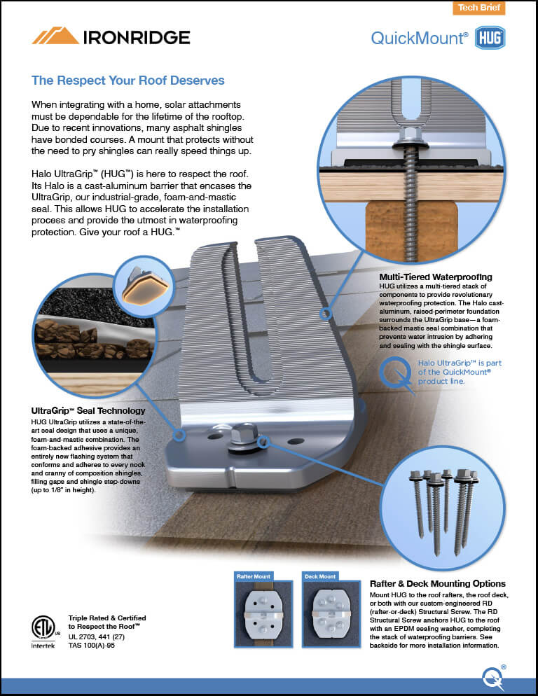 IronRidge Attachment + XR100 Racking Bundle – Asphalt Shingle Roof