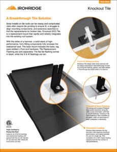 IronRidge Attachment + XR100 Racking Bundle – Tile Roof